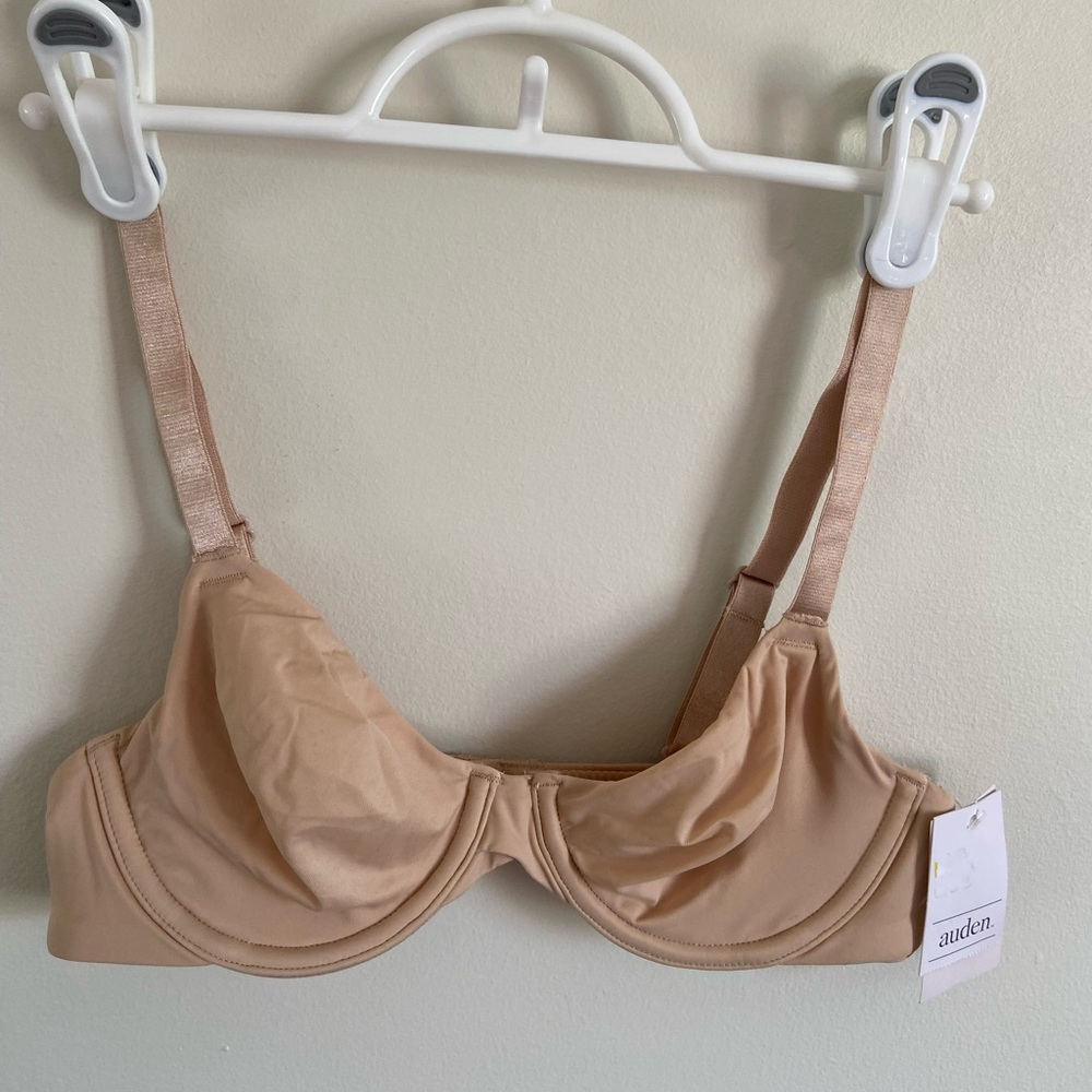 32A Auden unlined demi basic beige tan smooth bra